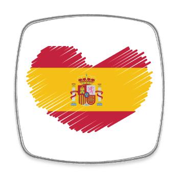 SPANIEN SPAIN España EUROPA SPANISCHE SPORT FAN - Viereckiger Kühlschrankmagnet - Weiß - Vorne