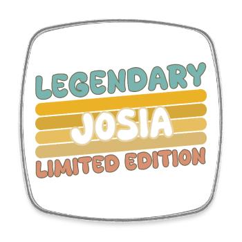 Geschenk für Josia - Viereckiger Kühlschrankmagnet - Weiß - Vorne