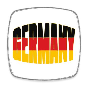 Maillot de football allemand, design du supporter allemand - Magnet carré - blanc - Devant