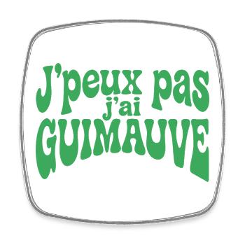 J'peux pas j'ai guimauve vert - Magnet carré - blanc - Devant