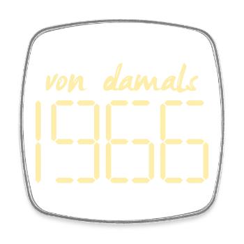 Damals - 60. Geburtstag 1966 - Viereckiger Kühlschrankmagnet - Weiß - Vorne