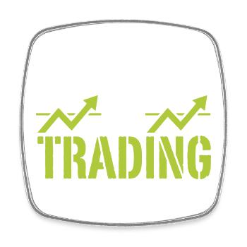 Je préférerais être dans le trading | Trader en actions crypto - Magnet carré - blanc - Devant