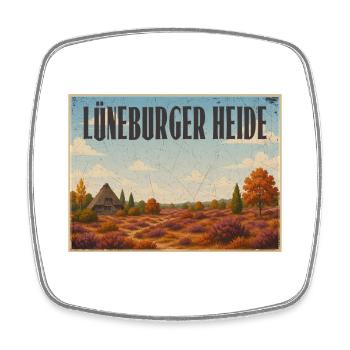Lüneburger Heide - Viereckiger Kühlschrankmagnet - Weiß - Vorne