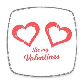 Sois mon pinceau cœur de la Saint-Valentin - Magnet carré - blanc - Devant