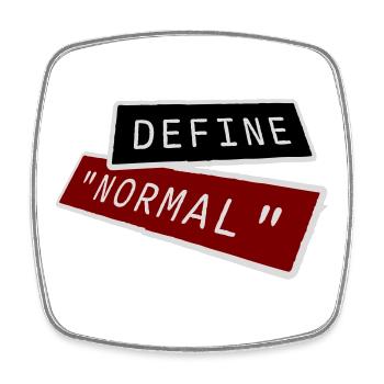 Define Normal Lustig Sarkastisch Definition Grafik - Viereckiger Kühlschrankmagnet - Weiß - Vorne