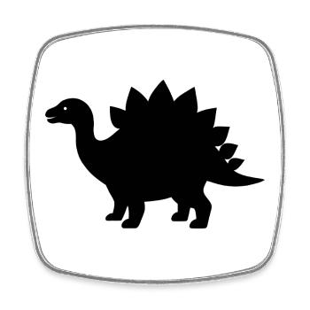 Stegosaurus - Square fridge magnet - white - Front