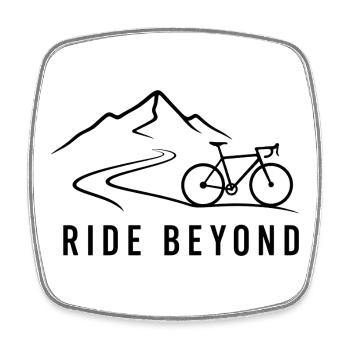 Parcours Ride Beyond Summit - Magnet carré - blanc - Devant