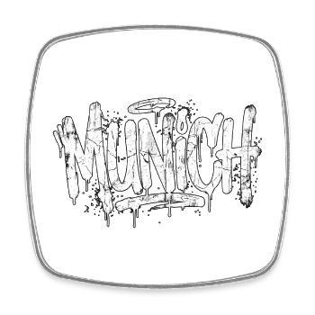 Munich Graffiti Hip_Hop - Square fridge magnet - white - Front