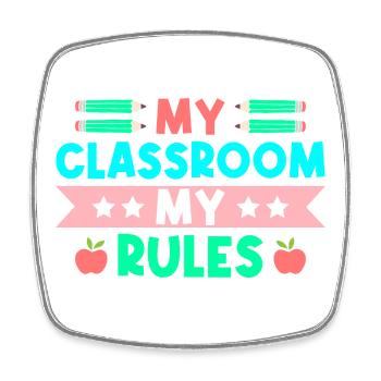 Enseignante de maternelle Classe Mes règles Maternelle - Magnet carré - blanc - Devant