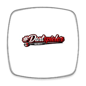 #Dartspieler Hashtag Logo - Viereckiger Kühlschrankmagnet - Weiß - Vorne