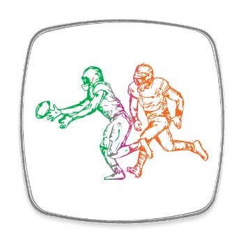Retro American Football Vintage Sport Geschenk  - Viereckiger Kühlschrankmagnet - Weiß - Vorne