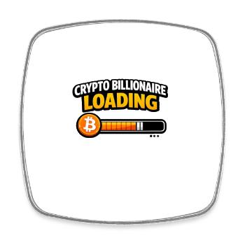 Chargement du milliardaire crypto - Magnet carré - blanc - Devant