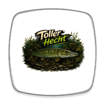 Toller Hecht – Deutscher Hecht | Angler - Viereckiger Kühlschrankmagnet - Weiß - Vorne