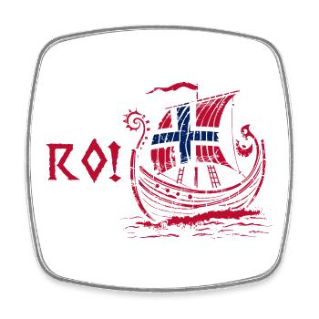Norway Norge Fjords Scandinavian Ro Viking ship - Viereckiger Kühlschrankmagnet - Weiß - Vorne