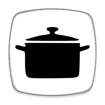 Chaudron Chaudron Cadeau Cuisinier Cuisinier Cuisinier - Magnet carré - blanc - Devant