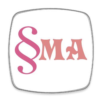 OMA Laws - Square fridge magnet - white - Front