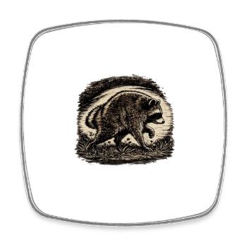 Vintage Waschbär – Retro Wildlife Design | Raccoon - Viereckiger Kühlschrankmagnet - Weiß - Vorne