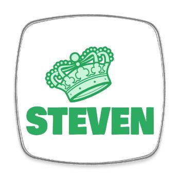 Geschenk für Steven - Viereckiger Kühlschrankmagnet - Weiß - Vorne