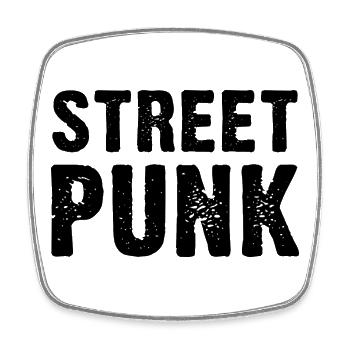 Street Punk - Viereckiger Kühlschrankmagnet - Weiß - Vorne