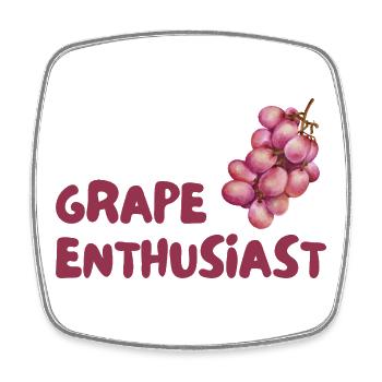 Traubenliebhaber Grapes Enthusiast - Viereckiger Kühlschrankmagnet - Weiß - Vorne