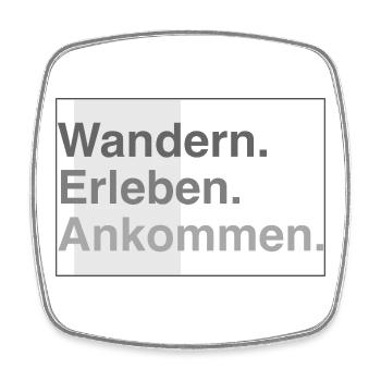 Wandern erleben - Viereckiger Kühlschrankmagnet - Weiß - Vorne