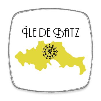 Ile de Batz - Magnet carré - blanc - Devant