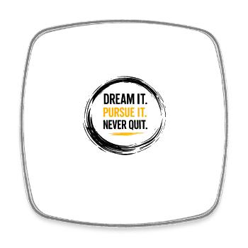 Pursue It Bold Motivational Stamp - Square fridge magnet - white - Front