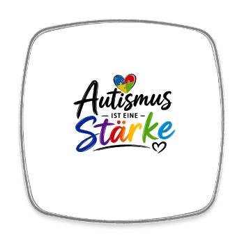 Autismus ist eine Stärke  - Viereckiger Kühlschrankmagnet - Weiß - Vorne