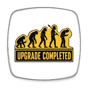 Menschliche Evolution Smartphone-Upgrade-Humor - Viereckiger Kühlschrankmagnet - Weiß - Vorne