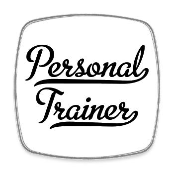 Entraîneur personnel - Magnet carré - blanc - Devant