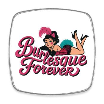Burlesque Forever: Vintage Pin-Up Beauty - Square fridge magnet - white - Front