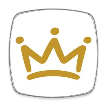 Golden crown for kings - Square fridge magnet - white - Front