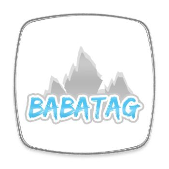 Hiking Babatag - Square fridge magnet - white - Front