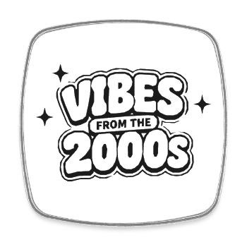 Ambiances issues des années 2000 de Retro Graphics - Magnet carré - blanc - Devant