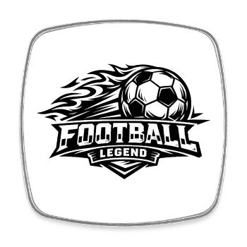 Football Legend Flame Logo - Square fridge magnet - white - Front
