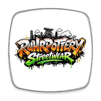 Graffiti Streetwear Spray Font - Square fridge magnet - white - Front
