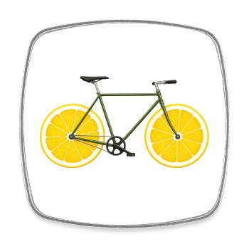 Vélo Vélo Citrons Drôles - Magnet carré - blanc - Devant