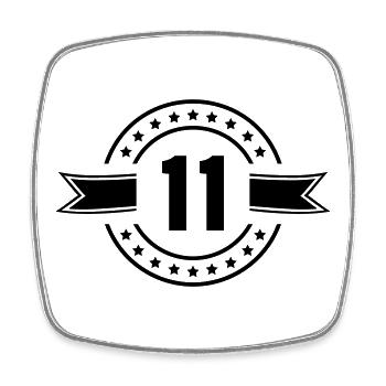 11 - Magnet carré - blanc - Devant