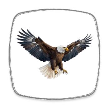 Eagle Flight Force in Flight Pose Bird Eagle Bird - Square fridge magnet - white - Front