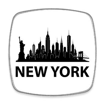 Horizon de New York - Magnet carré - blanc - Devant