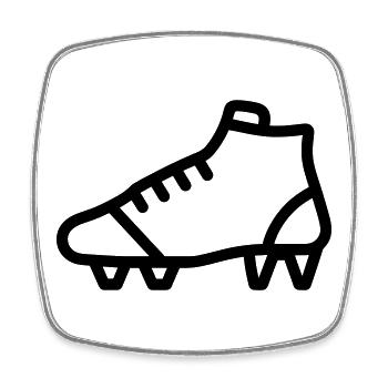football boots - Square fridge magnet - white - Front