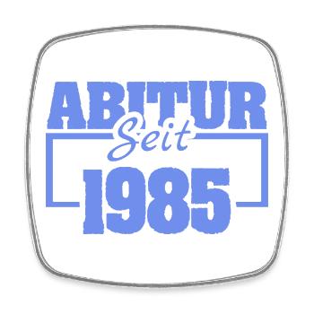 1985 - Viereckiger Kühlschrankmagnet - Weiß - Vorne