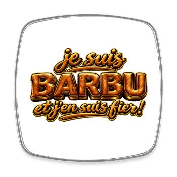 Je suis barbu - Magnet carré - blanc - Devant
