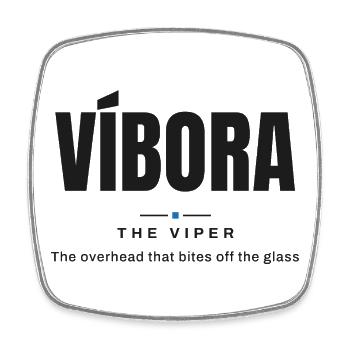 Víbora — Die Viper | Echtes Padel-Vokabular - Viereckiger Kühlschrankmagnet - Weiß - Vorne