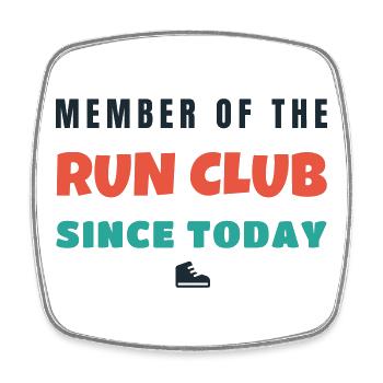 Run Club Member Since Today Lauf Spruch - Viereckiger Kühlschrankmagnet - Weiß - Vorne