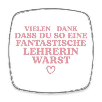 Beste Lehrerin Abschied Lehrkraft Pension - Viereckiger Kühlschrankmagnet - Weiß - Vorne