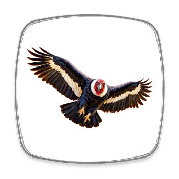 Condor im Flug - Viereckiger Kühlschrankmagnet - Weiß - Vorne