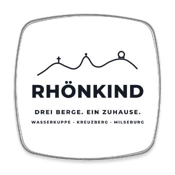 Rhönkind – Wasserkuppe, Kreuzberg, Milseburg - Viereckiger Kühlschrankmagnet - Weiß - Vorne