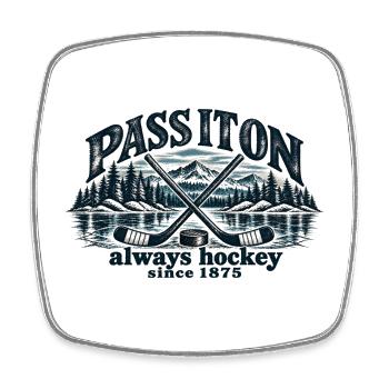 Eishockey Shirt Retro - Always Hockey - Viereckiger Kühlschrankmagnet - Weiß - Vorne