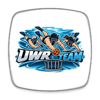 UWR Team Wasserrugby Logo - Viereckiger Kühlschrankmagnet - Weiß - Vorne